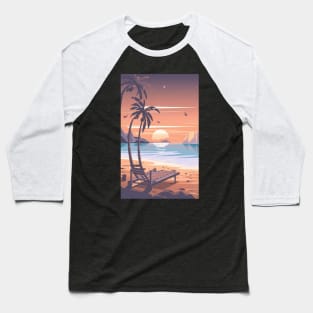 Sunset at the beach Baseball T-Shirt